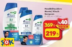 HEAD&SHOULDERS MENTOL/KLASİK ŞAMPUAN 625 ML + 330 ML
